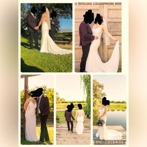 Rebecca Ingram Dionne style size 12 off white wedding gown. Original owner